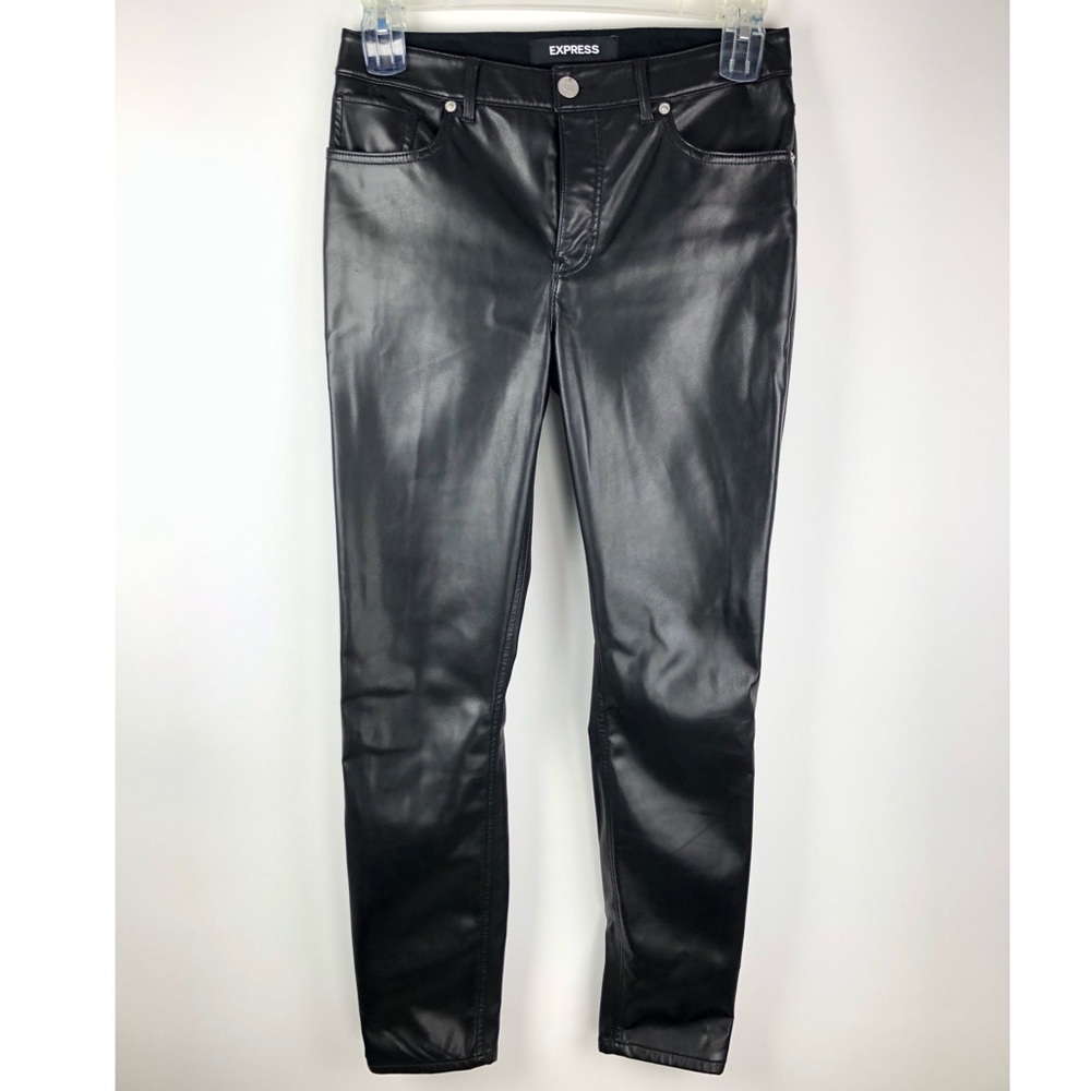 EXPRESS faux leather ankle leggings size 6L